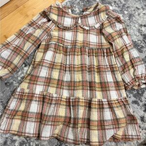 ZARA Plaid Long Sleeve Dress